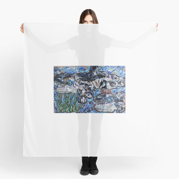 Orcas Swimming into Seagrass Scarf