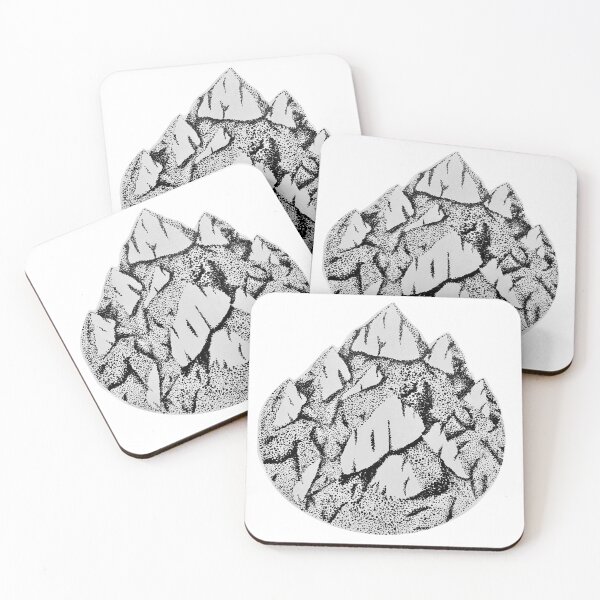 Item preview, Mountain dotted art canvas painting designed and sold by Makaylie Doody.
