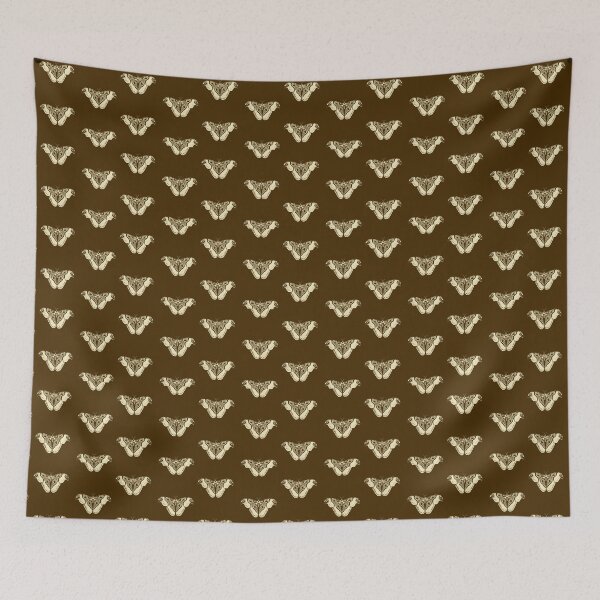 Item preview, Gypsy moth pattern, chocolate brown and beige designed and sold by Marymarice.
