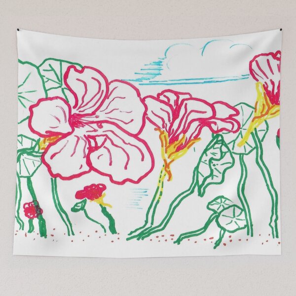 Item preview, Nasturtium Sketch designed and sold by hajarsdeco.