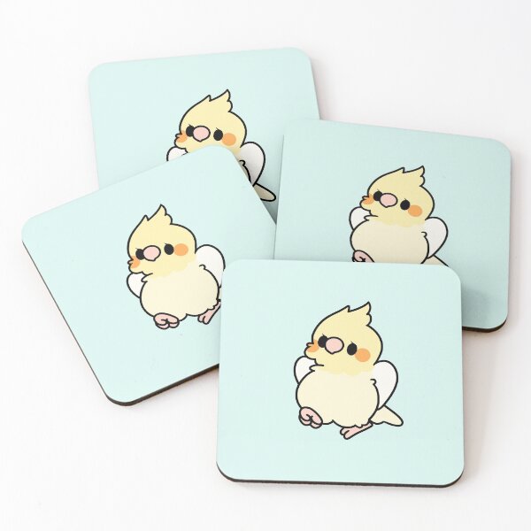 Item preview, Lutino Cockatiel - Kawaii Birbs designed and sold by blirbos.