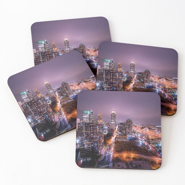Item preview, Ultra wide angle long exposure night in downtown Atlanta designed and sold by rodgimenez.