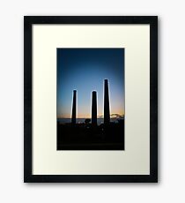 sunset stacks Framed Print