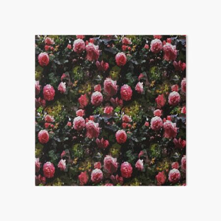 Dark Floral Rose Garden Art Board Print