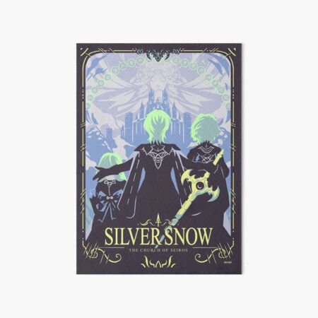 Silver Snow Art Board Print