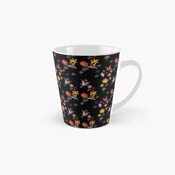 Dark Floral Leaf Garden Tall Mug