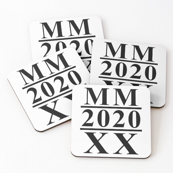 Item preview, 2020 - MMXX Roman Numerals (Black Text) designed and sold by 4wordsmovement.