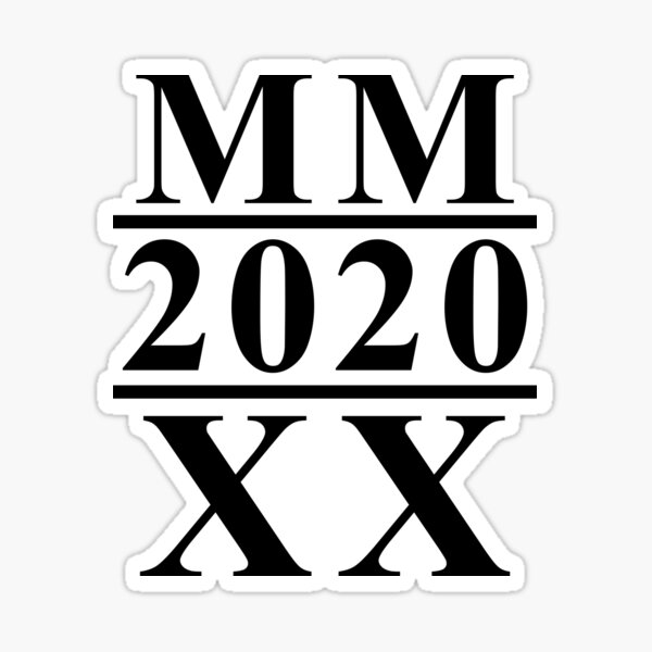 2020 - MMXX Roman Numerals (White Gold)