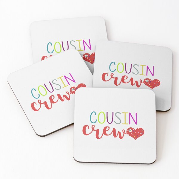 Artikelvorschau, Cousin Crew - Cousins machen beste Freunde - Cousin Love - Cousin Squad - Team Cousin - Cousin Typografie mit Herz entworfen und verkauft von smooshfaceutd.