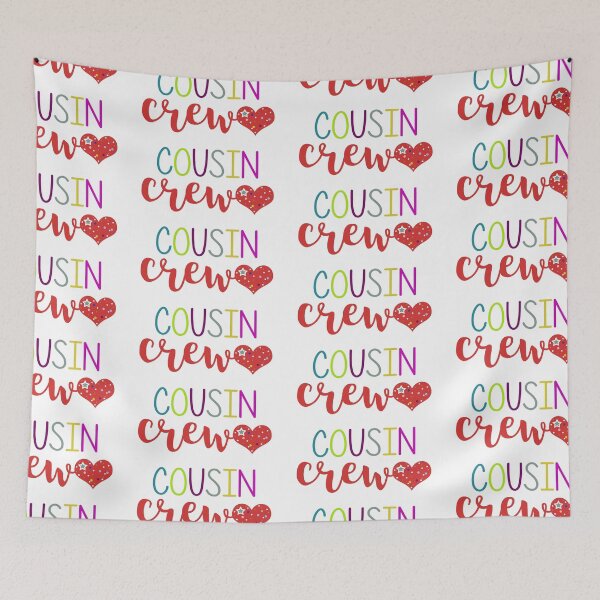 Item preview, Cousin Crew - cousins make best friends - cousin love - cousin squad - team cousin - cousin typography with heart designed and sold by smooshfaceutd.
