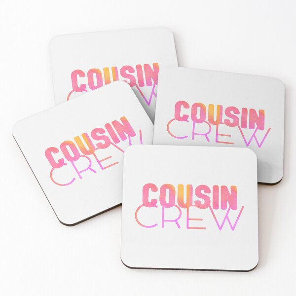 Artikelvorschau, Cousin Crew - Cousins machen beste Freunde - Cousin Love - Cousin Squad - Team Cousin - Cousin Typografie in rosa Wasserfarben entworfen und verkauft von smooshfaceutd.