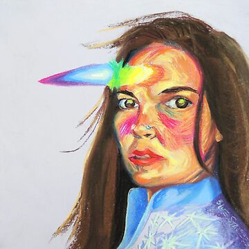 Artwork thumbnail, Prismatic Unicorn Self Portrait by BlueStarseed