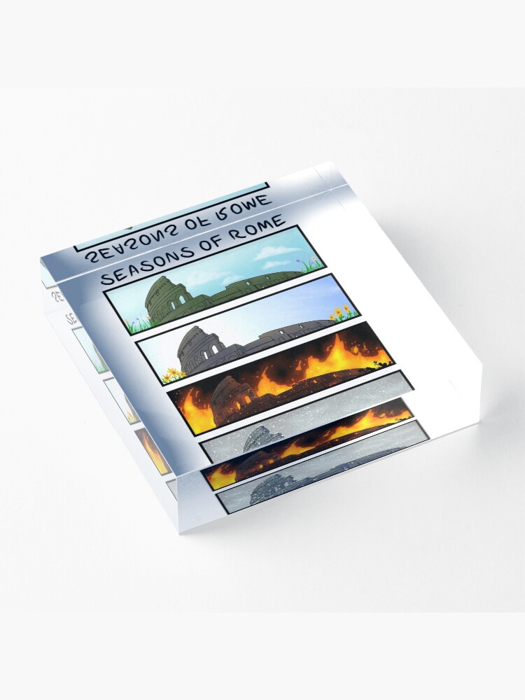 Alternate view of Seasons of Rome Acrylic Block