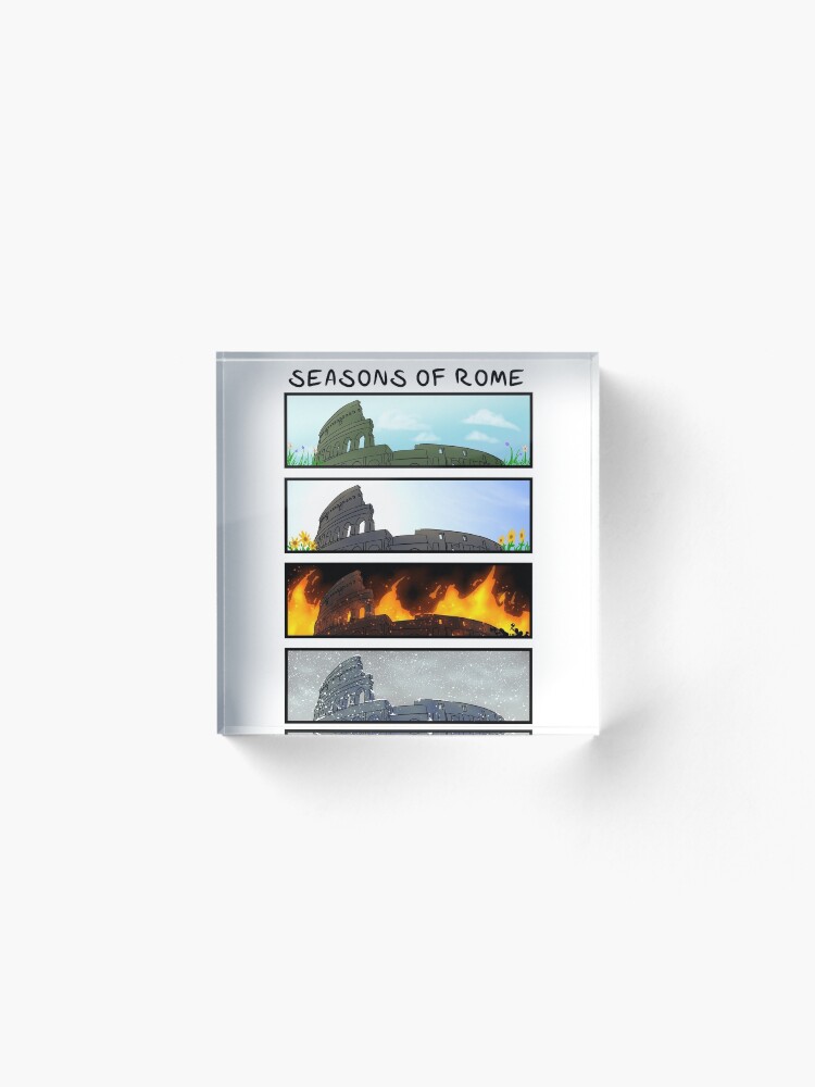 Alternate view of Seasons of Rome Acrylic Block