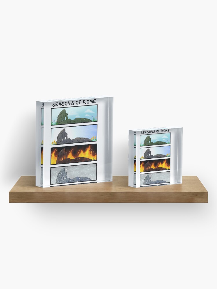 Alternate view of Seasons of Rome Acrylic Block