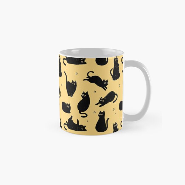 black cat pattern Classic Mug