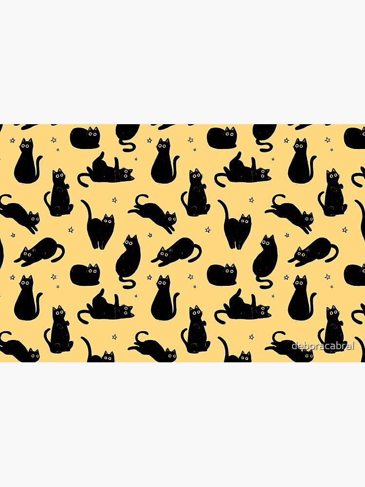 black cat pattern Sticker for Sale by deboracabral