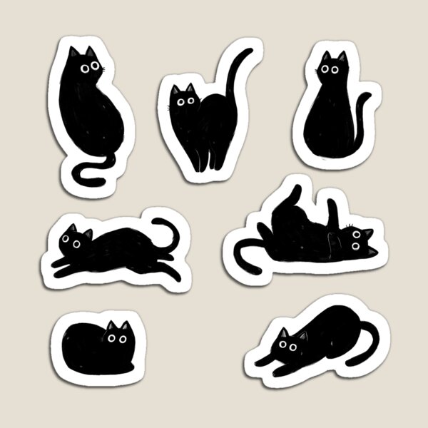 Black cat sticker/magnet - I am proud of me – Shang Daili