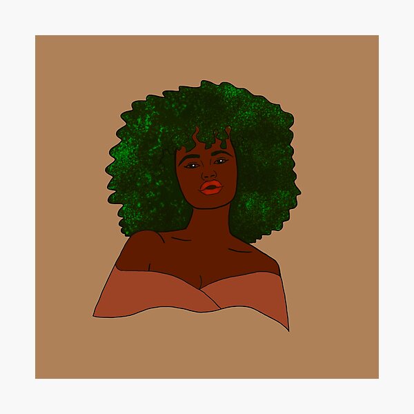 Green Afro Photographic Print