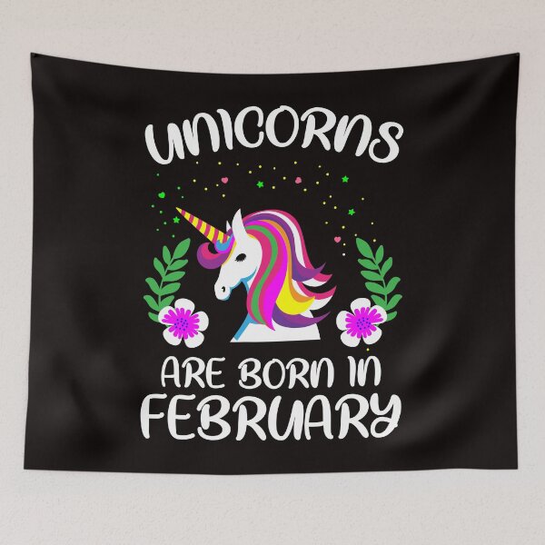 Item preview, Unicorns are born in february designed and sold by SavvyTurtle.