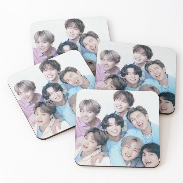 BTS group photo Coasters (Set of 4)