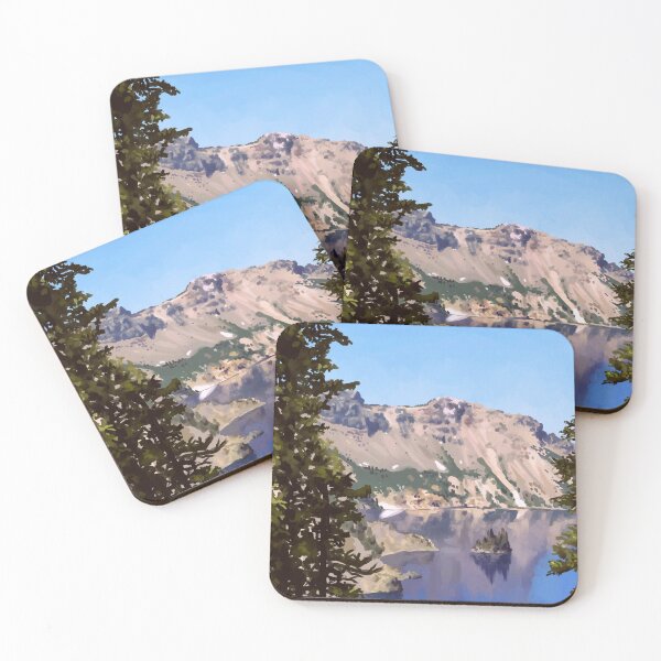 Item preview, Crater Lake Digital Drawing designed and sold by Jae Rainbow.