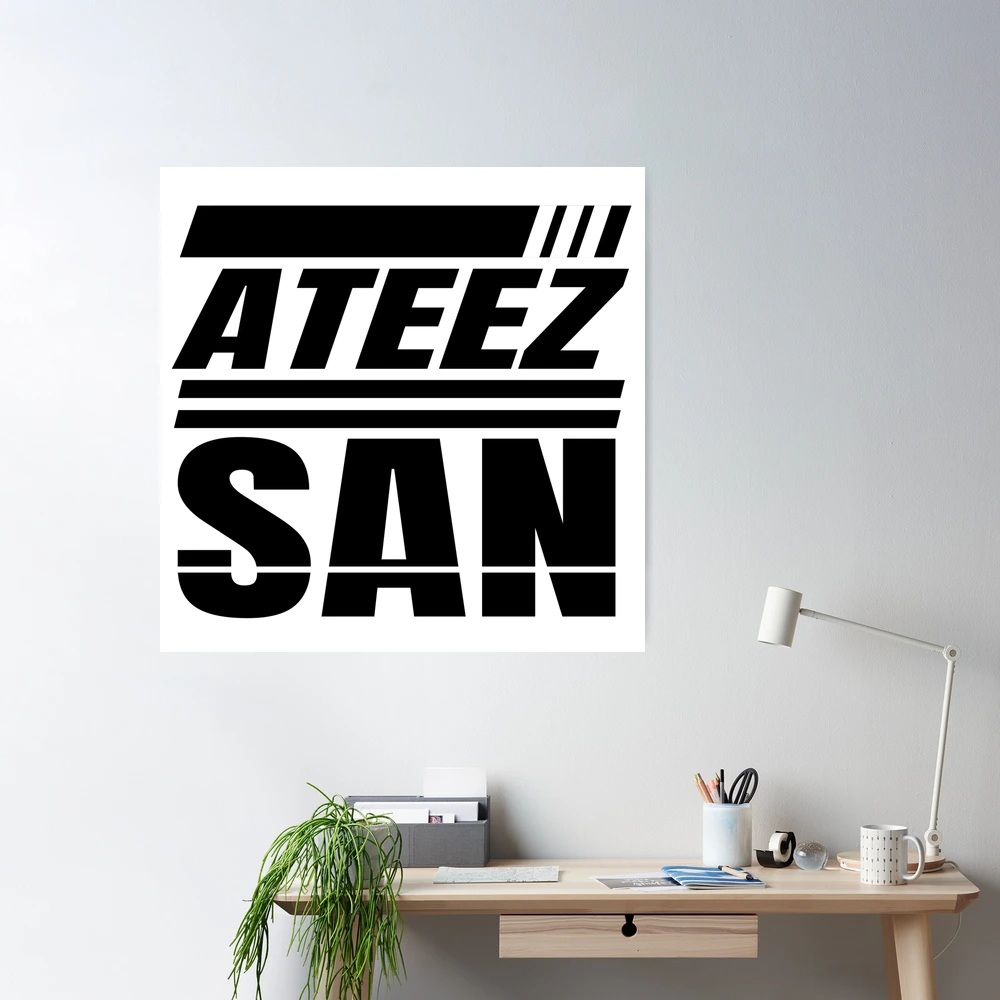 ATEEZ Atiny KPOP Choi San Logo Fan Design  Poster for Sale by M3G4MERCH