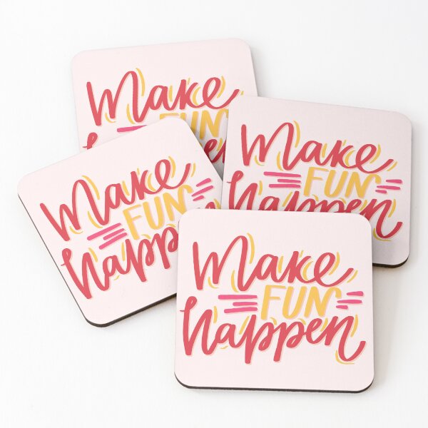 Item preview, Make fun Happen Hand lettered quote designed and sold by Ilze Lucero.