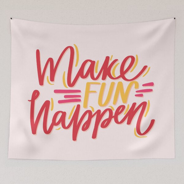 Item preview, Make fun Happen Hand lettered quote designed and sold by Ilze Lucero.