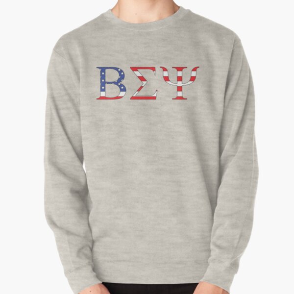 Beta Sigma Psi - American flag Pullover Sweatshirt