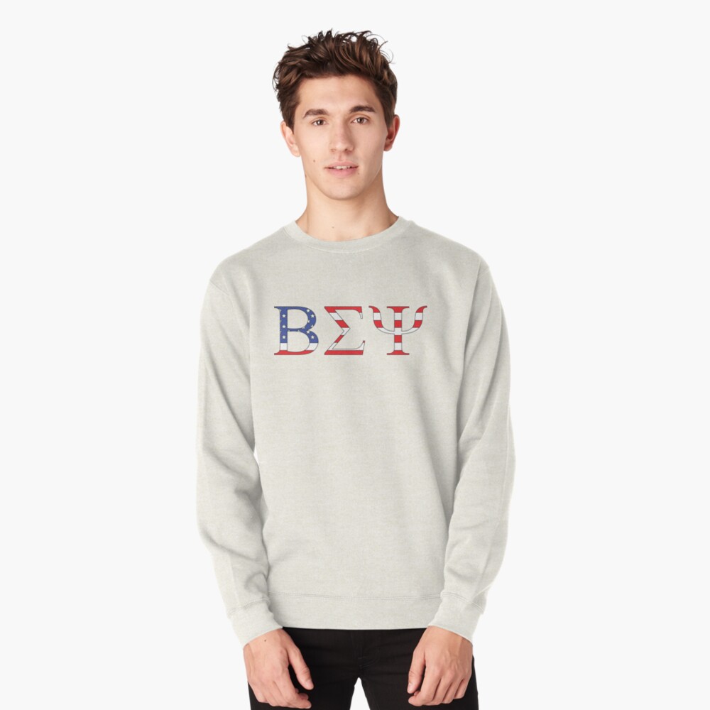 Beta Sigma Psi - American flag Pullover Sweatshirt