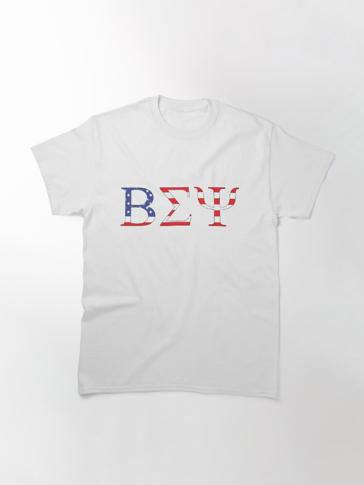 Alternate view of Beta Sigma Psi - American flag Classic T-Shirt