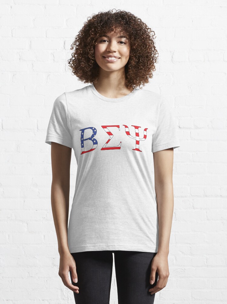 Alternate view of Beta Sigma Psi - American flag Essential T-Shirt