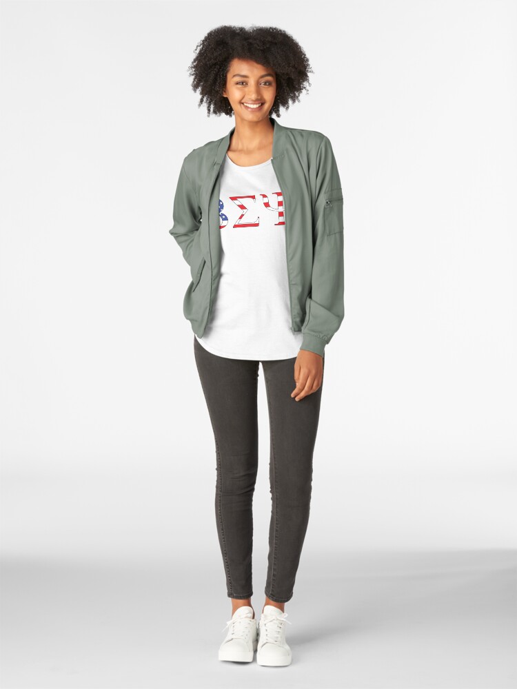 Alternate view of Beta Sigma Psi - American flag Premium Scoop T-Shirt