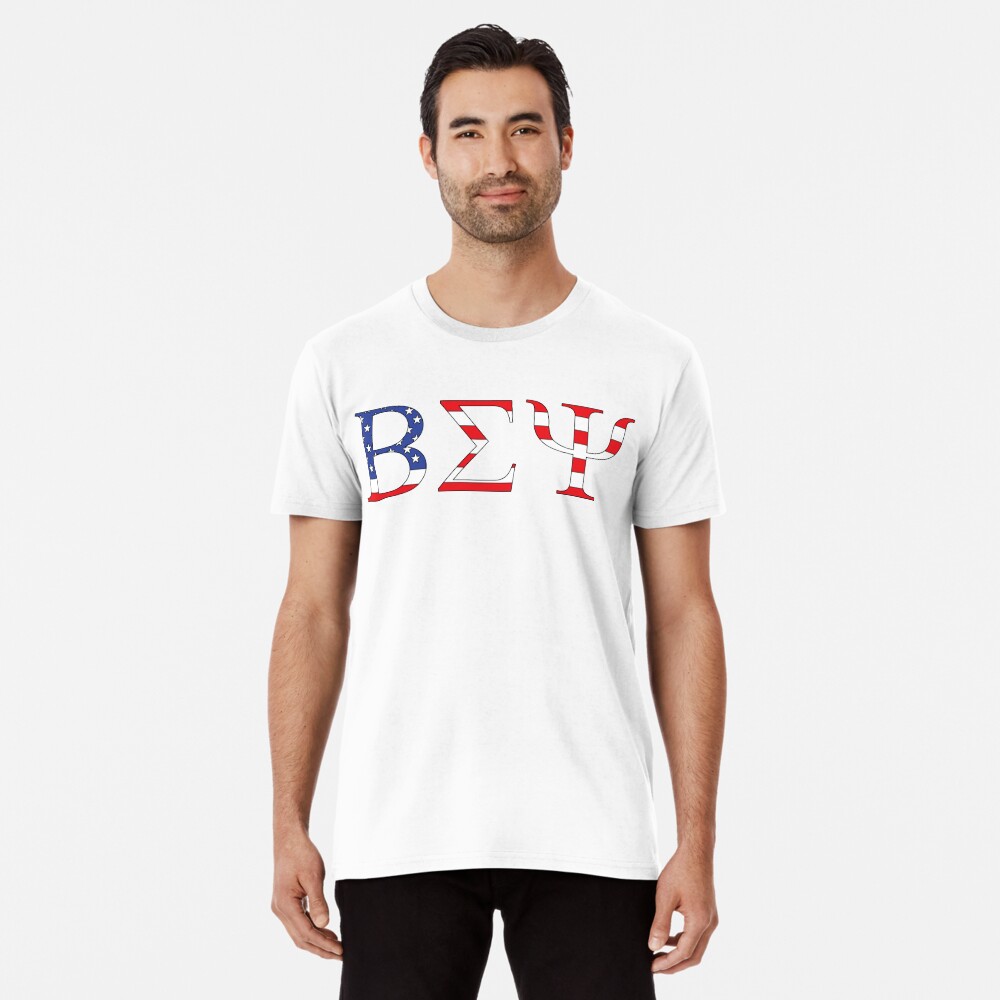 Beta Sigma Psi - American flag Premium T-Shirt
