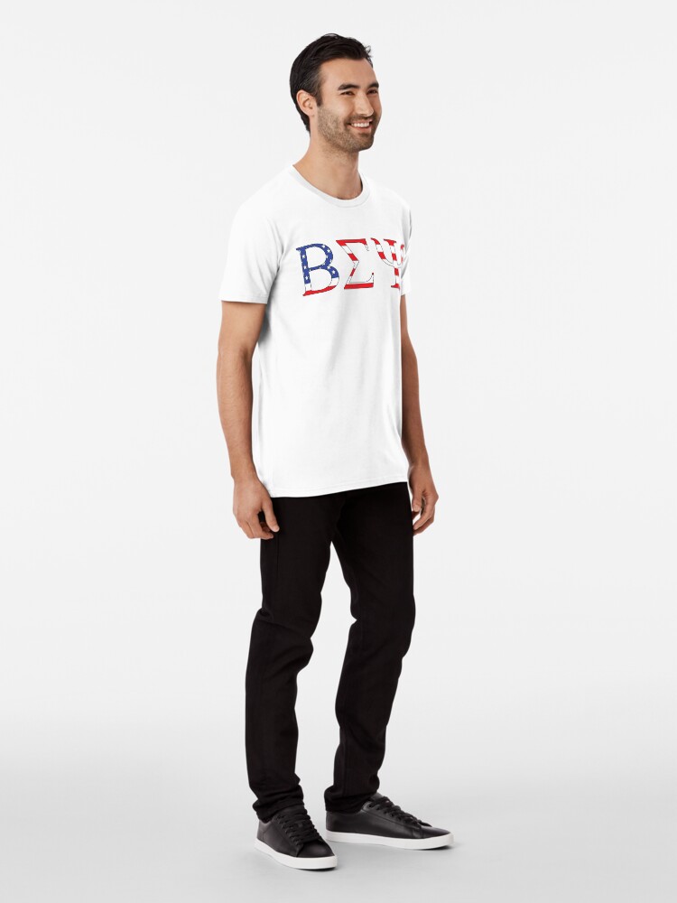 Alternate view of Beta Sigma Psi - American flag Premium T-Shirt