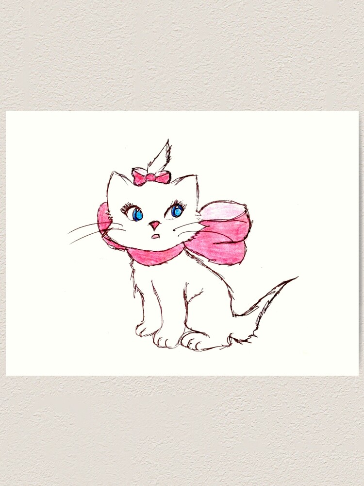 Impression Artistique Marie Aristochats Par Fayeemily Redbubble Impression Artistique Marie Aristochats Par Fayeemily Redbubble