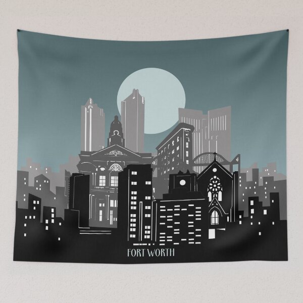 Item preview, fort worth skyline designed and sold by BekimART2.