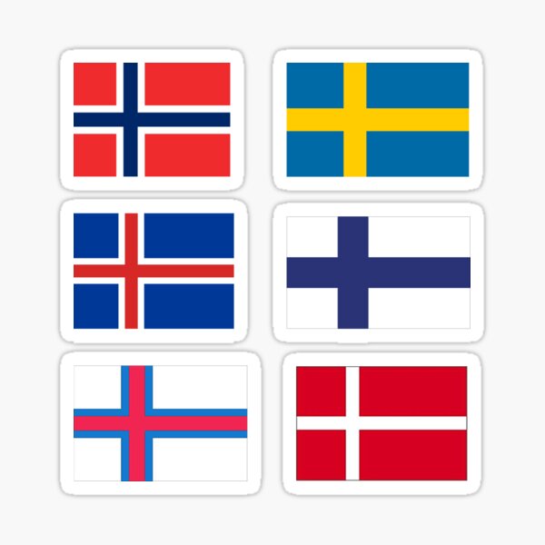 Item preview, Nordic countries flags pack designed and sold by AsKartongs.