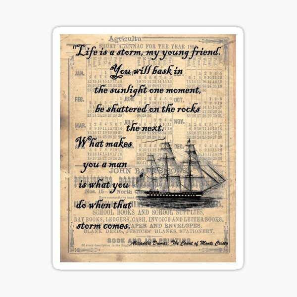 Aperçu de l'œuvre Citation du comte de Monte Cristo Storm créée et vendue par missdebi27.