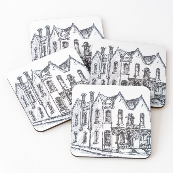 Item preview, Buninyong, Victoria. The Crown Hotel. 1885. designed and sold by Elizabeth Moore Golding.