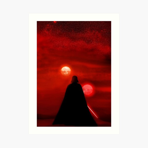 Vader Tatooine Binary Sunset Impression artistique