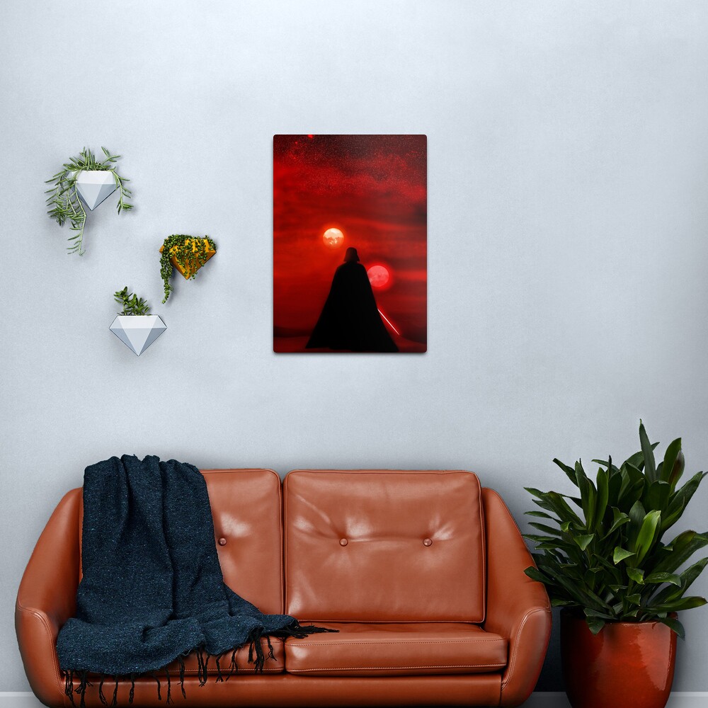 Vader Tatooine Binary Sunset Metal Print