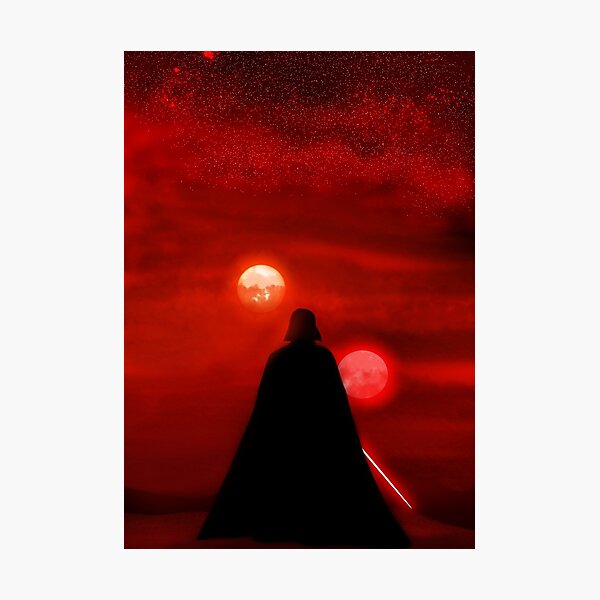 Vader Tatooine Binary Sunset Photographic Print