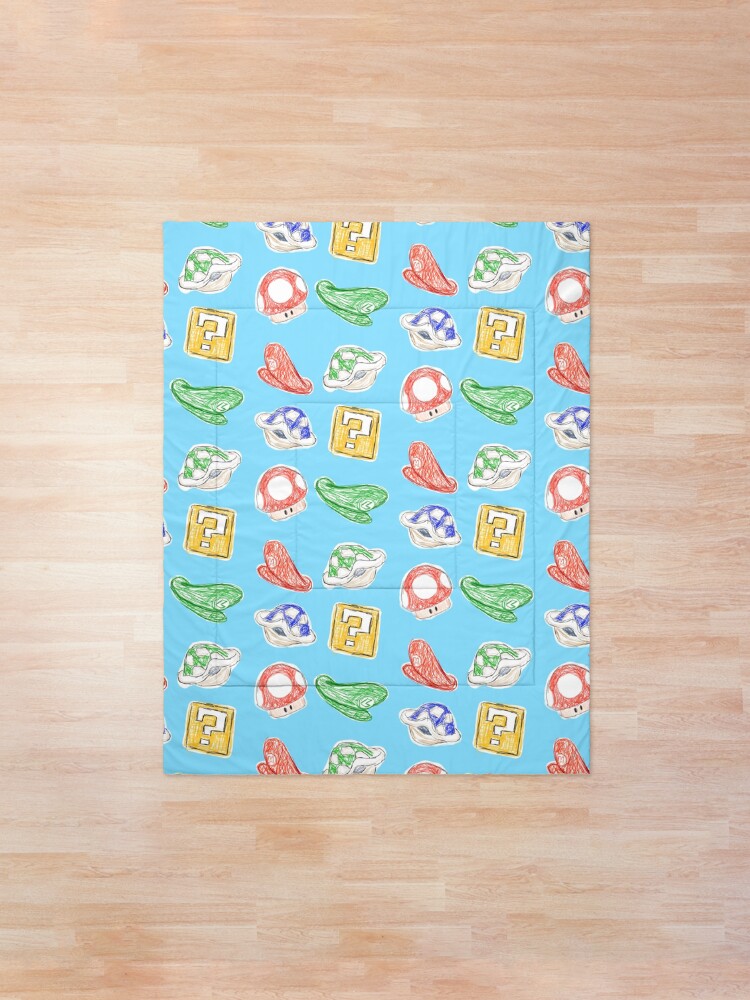 Alternate view of Mario Bros. Sketches Comforter