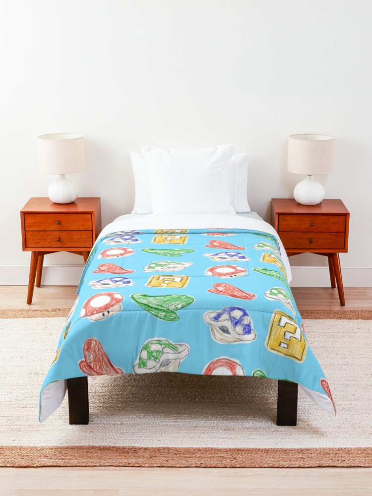 Alternate view of Mario Bros. Sketches Comforter