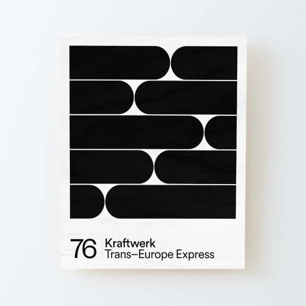 Kraftwerk - Trans-Europe Express Aufgezogener Druck auf Holz