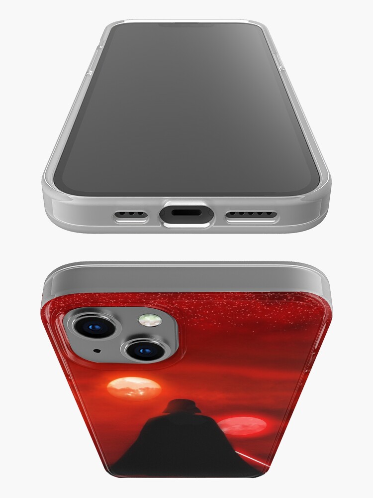 Alternate view of Vader Tatooine Binary Sunset iPhone Case