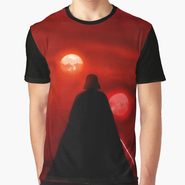 Vader Tatooine Binary Sunset Graphic T-Shirt