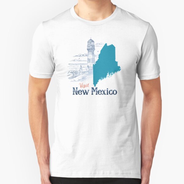 Visit New Mexico (Wrong State) Maine Slim Fit T-Shirt